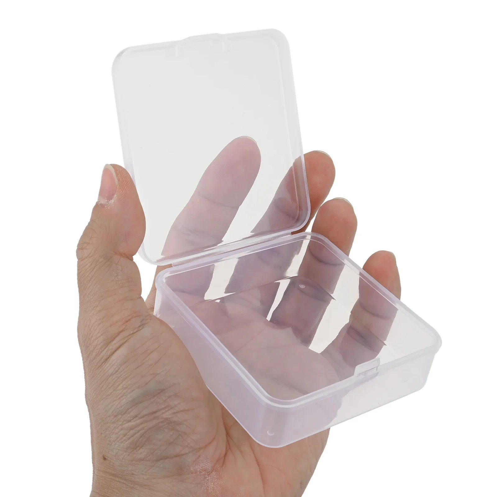 5Pcs Plastic Square 1Grid Transparent Mini Storage Box Earring Ring Jewelry Beads Kit Packing Case Container Display Accessories