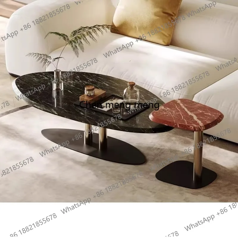 Italian Minimalist Marble Coffee Table Nordic Luxury High-end Designer Living Room Coffee Tables Artistic Home Furniture