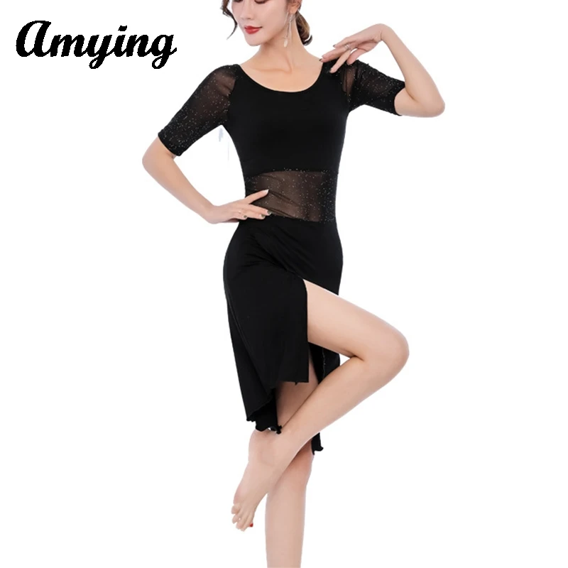 Women Sexy Latin Flamenco Dance Skirt Oriental Indian Belly Dance Costumes Ballroom Slim Dress Performance Practice Clothing