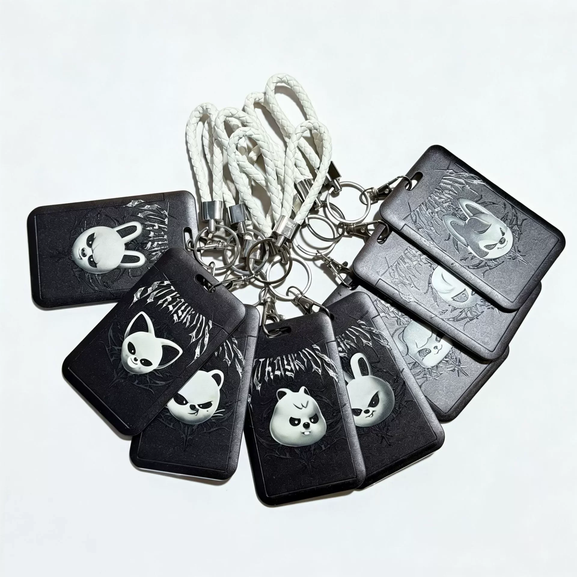 SKZOO Cartoon Card Set Keychain Stray Kids Star Hyun Jin Felix Small Card ID Bus Meal Card Chest Card Set Keychain Peripherals