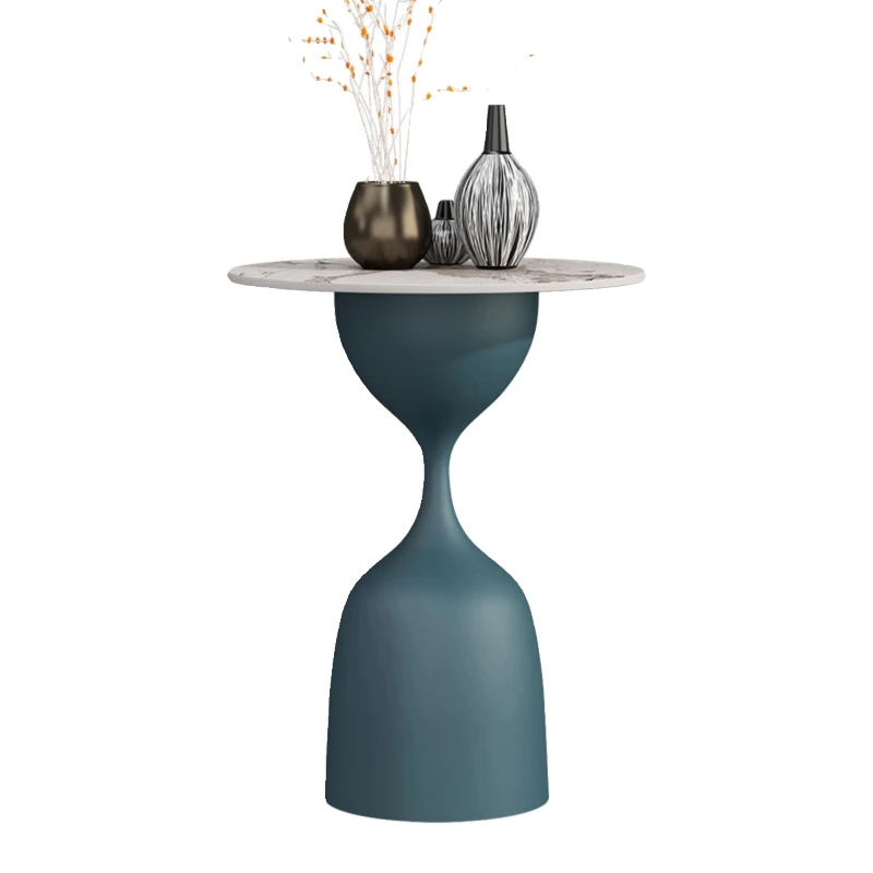 

Modern Minimalist Coffee Table Premium Stone Side Table with Anti-Scratch Surface Space-Saving End Table for Living Room/Sofa