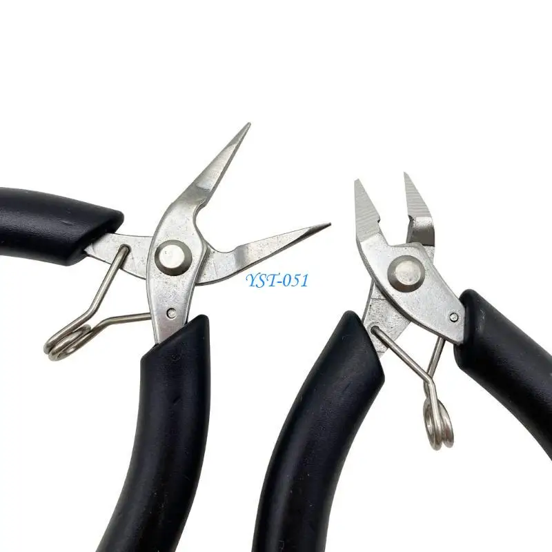 

E15A Set/6pcs Jewelry Pliers DIY Tool with Base for Beading, Repair, and Crafting