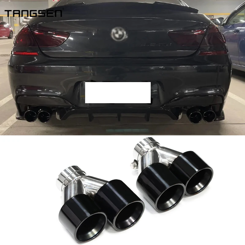 For BMW F10 F11 535d 535i 640i 640d Up To G30 G31 Quad Carbon Fiber Exhaust Tip Car Exhaust System Nozzle Tailpipe