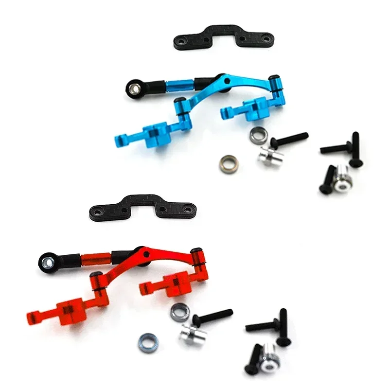TT-02 CNC Aluminum Crank Steering Arm with Bridge for 1:10 RC Car Tamiya TT02 image 2