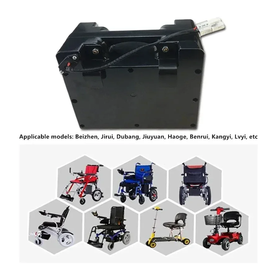 24V 30000mAh 18650 Lithium Li-ion Battery Pack 29.4V 30Ah for Electric Wheelchair 7S12P Configuration 100% New