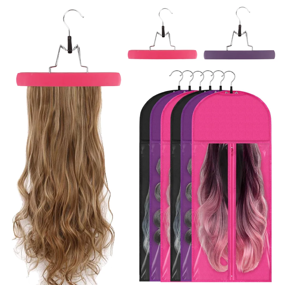 

1 шт., нескользящие вешалки, деревянная прочная вешалка для хранения париков, черная деревянная вешалка с серебристым крючком для шиньонов