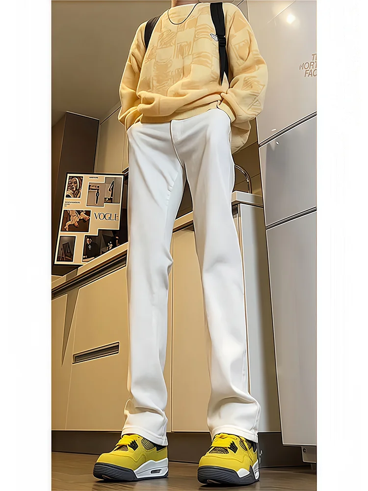 

Мужские джинсы Cleanfit Elastic Slim Fit белого цвета, прямые брюки в стиле High Street для весны и осени