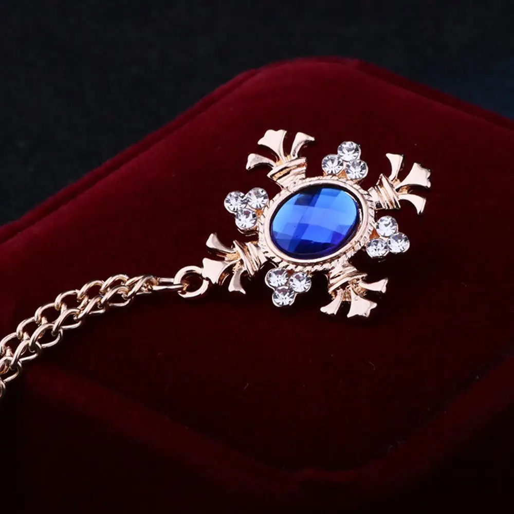 شخصية أنيقة شرابة سلسلة الزركون للبالغين حجر الراين الكورية شارة دبوس التلبيب دبوس مشبك النساء دبابيس الرجال طوق دبابيس #3