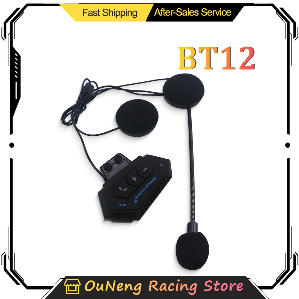 

Мотоциклетные Bluetooth-наушники с функцией воспроизведения музыки, голосовым управлением и поддержкой полнолицевых и полулицевых шлемов