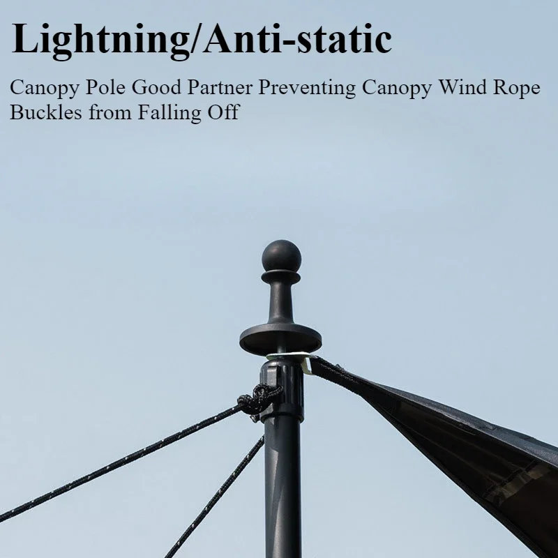 4pcs Camping Canopy Tent Pole Support Pole Lightning Cap Lightning Cap Thimble Camping Tent Camping Accessories