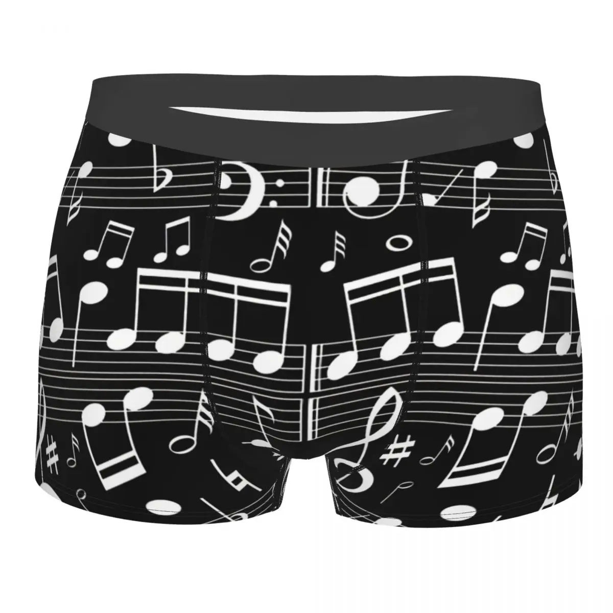 Dancing Man's Boxer Briefs Underpants Music Notes Highly Breathable High Quality Sexy Shorts Gift Idea