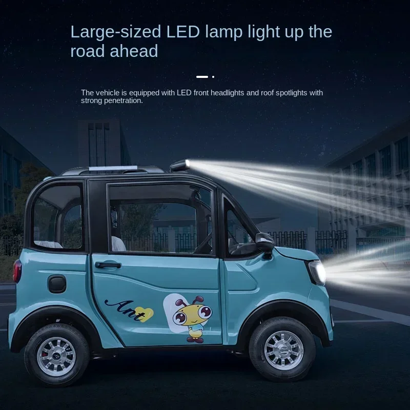 TLL New Energy Electric Scooter Oil-Electric Four-Wheel Battery Car