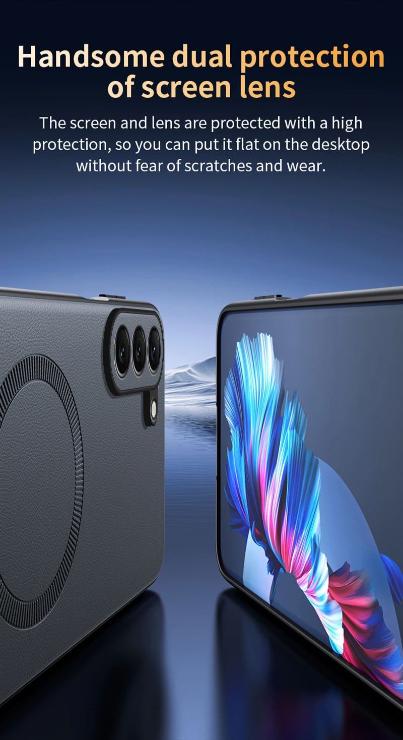 Für Samsung S23 Hülle Magnetische Leder-Schutzhülle für Samsung S23 Anti-Fingerabdruck Rutschfeste PC+TPU – Detail 16