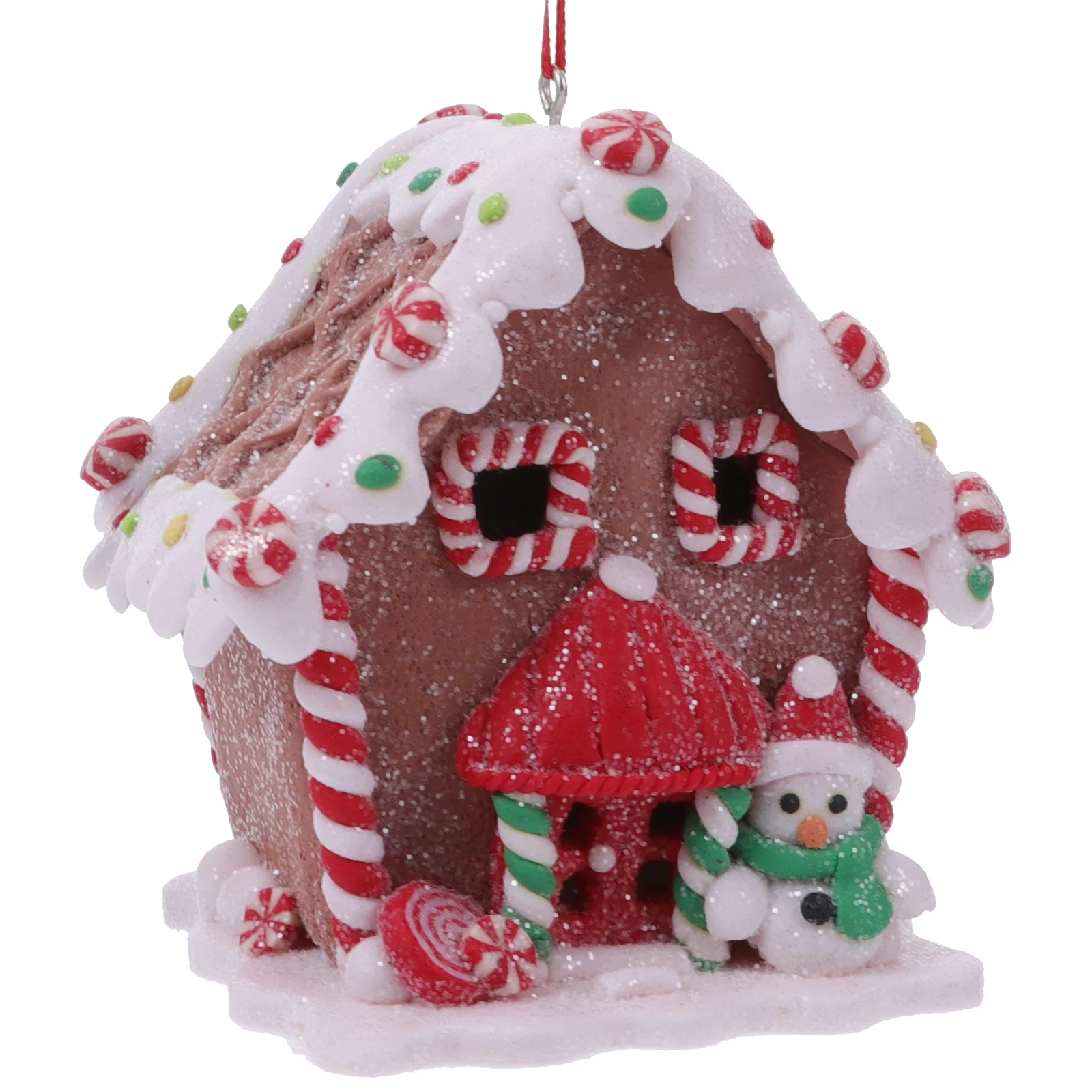 

1Pcs LED Resin House Christmas Adornment Luminous Pendant for Tree Wall Fireplace Festive Christmas Adornment