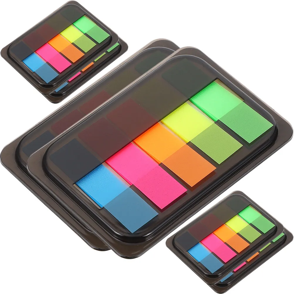 6 Boxes Transparent Highlight Strips Reading Sentence Markers for School Office Portable Professional Page Marker Tabs Colorful