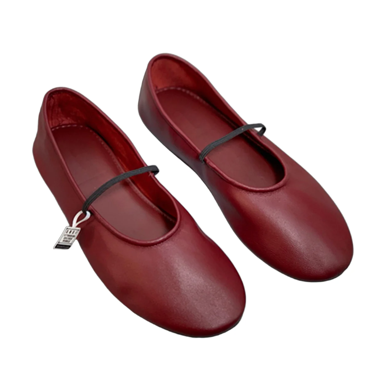 

Withered Women's Shoes Minimalist Burgundy Sheepskin Flat Shoes Fashion Ladies French Elegant Mary Jane Shoes Loafers For Women