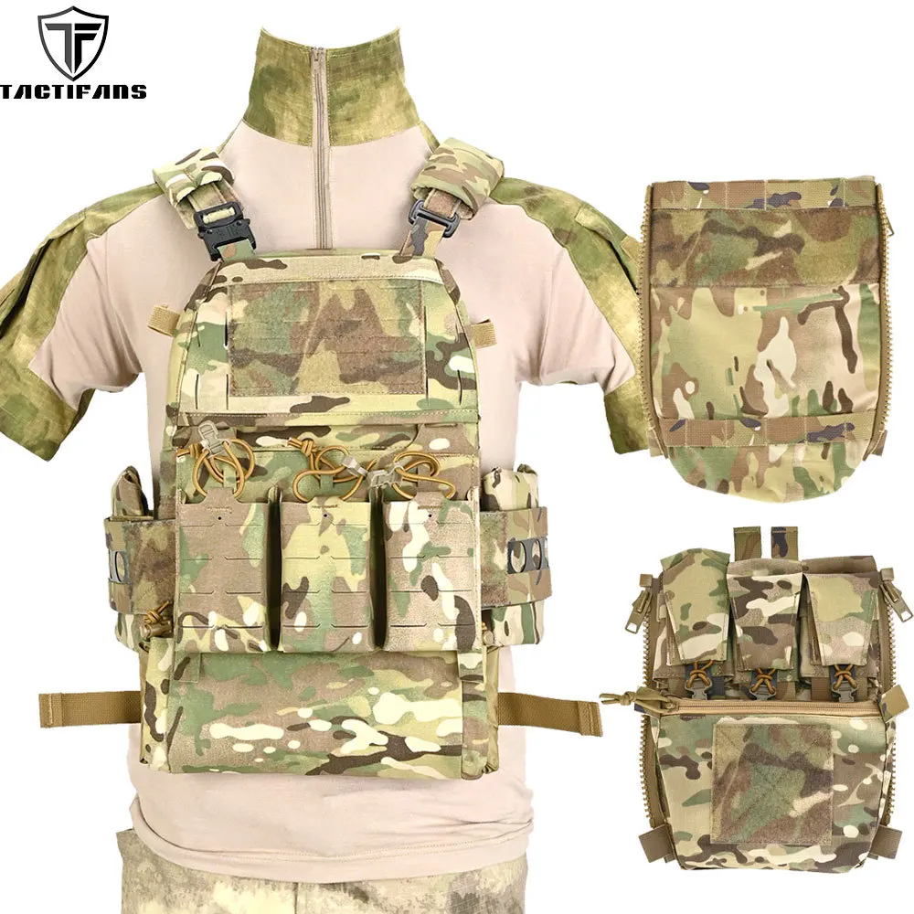 FCPC V5 Tactical Vest Plate Carrier Assembly Trauma IFAK Kits Adapt Back Panel Water Hydration 3L Back Panel Banger/Double Pouch