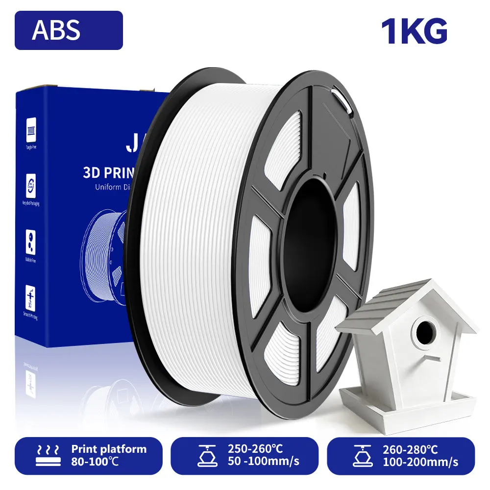 JAYO 1 Rolle PETG/ABS/PLA/PLA Transparentes Regenbogen 3D-Drucker-Filament 1,75 mm, blasenfrei und ungiftig, 3D-Druckmaterialien für 3D