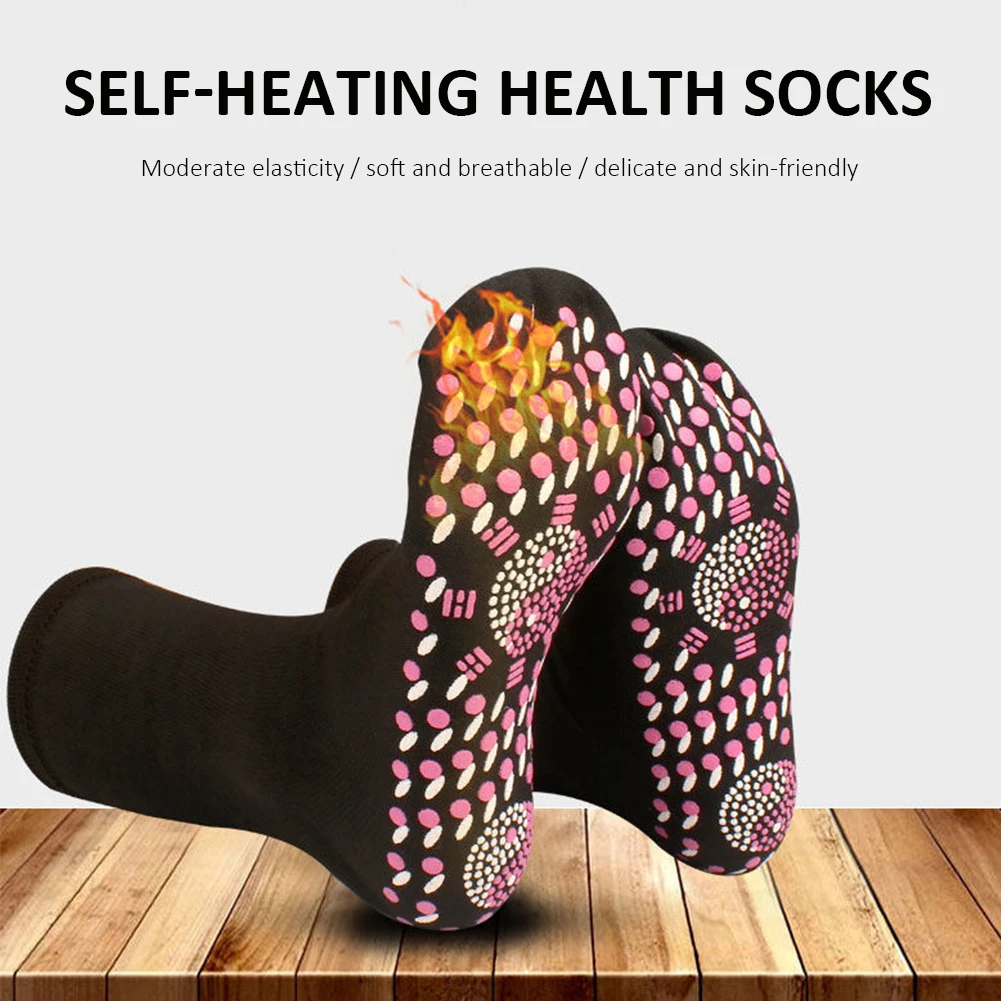 1Pairs Self-Heating Socks Winter Warm Thermal Health Care Socks Slimming Health Short Sock Magnetic Therapy Sock