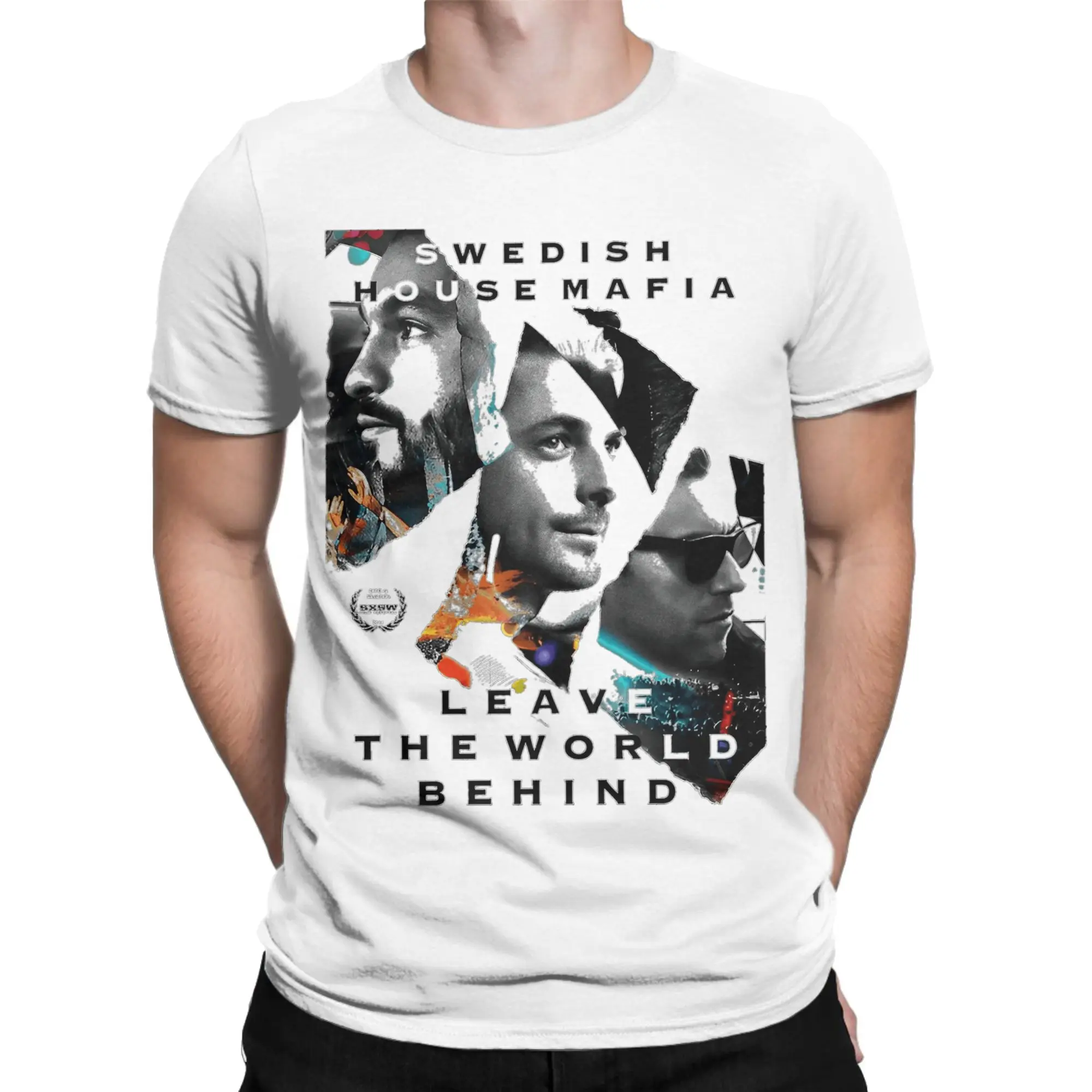DJ السويدية البيت المافيا تي شيرت الرجال الجدة القطن تيز Crewneck قصيرة الأكمام تي شيرت بلوزات حجم كبير