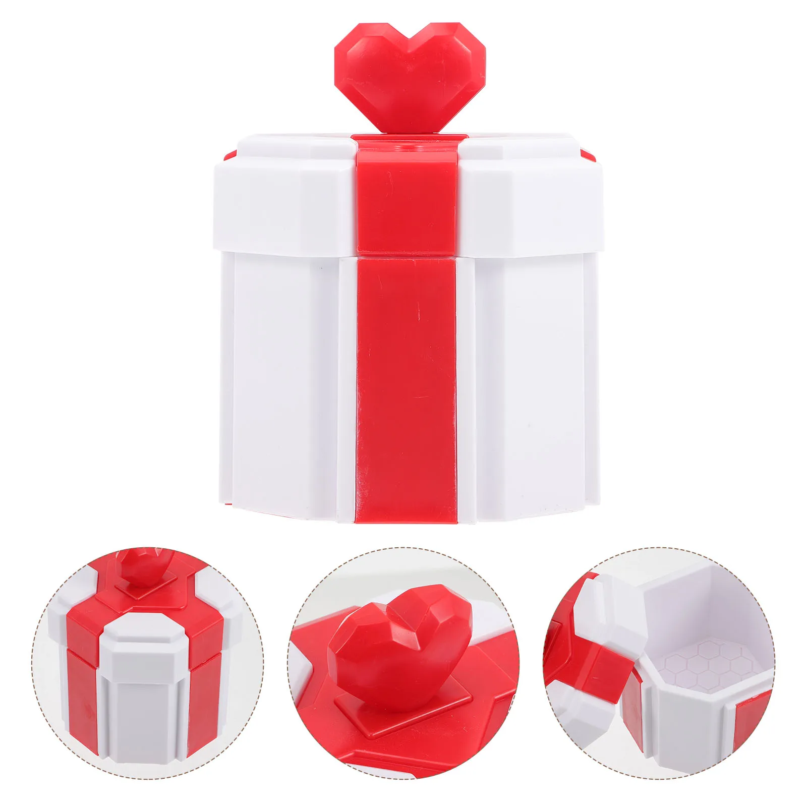 

Love Candy Gift Box Practical Storage Container Jars Holder Plastic Containers Snack Sweets