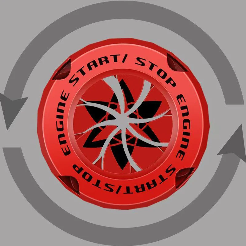 Naruto Sharingan Push Start Button Cover Car Ignition Rotary Switch Protective Cap Anime Car Interior Decoration Auto Mod Gift