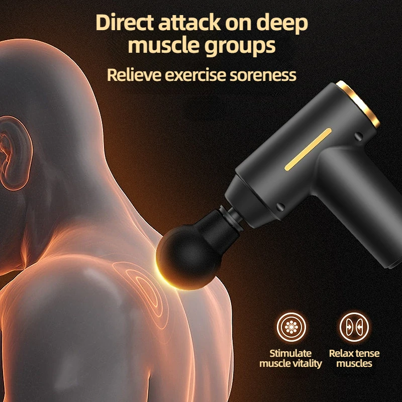 Pistola elétrica portátil Mini Fascia, vibração, relaxamento muscular, corpo inteiro, massageador pescoço, ferramenta de alívio profundo