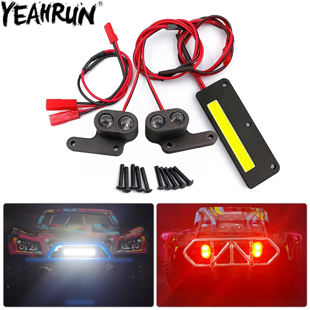 YEAHRUN przednie tylne listwa świetlna LED reflektor Taillight dla SLASH 2WD 1/10 krótki kurs ciężarówka wyścigowa części