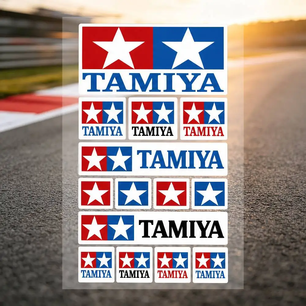 Poster T-ta-mi-ya Fashion Universal Scratch Resist Reflective Waterproof Stickers For Auto Motorcycle Helmet Mug Refrigerator