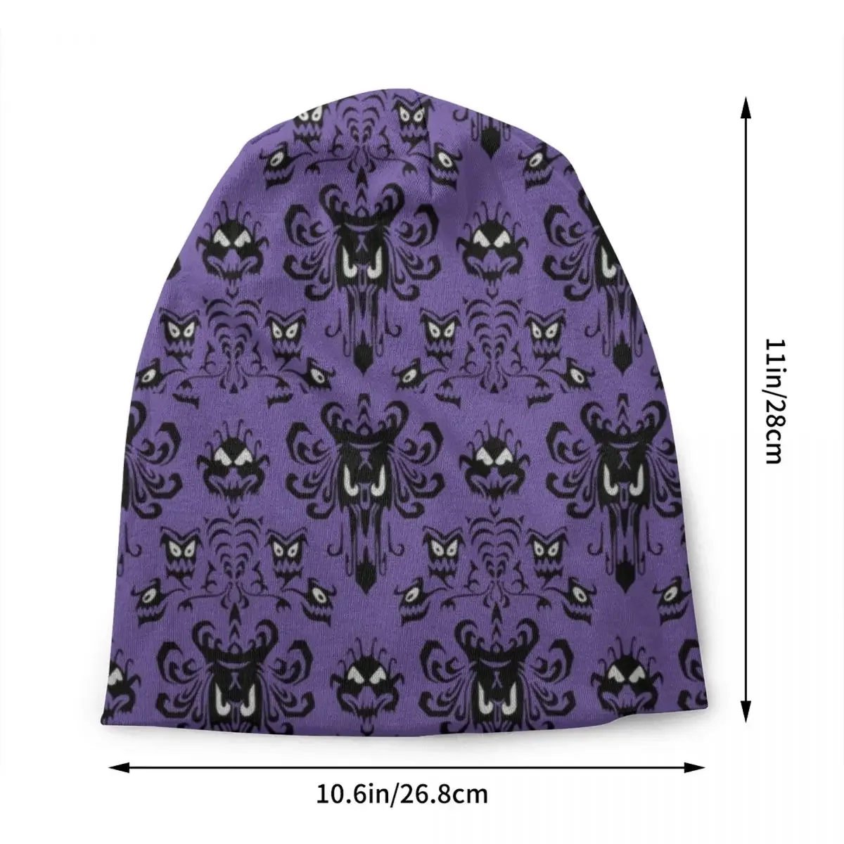 Haunted Mansion Skullies Beanies Caps Unisex Winter Knit Hat Women Men Halloween Ghost Happy Haunts Bonnet Hats Outdoor Ski Cap