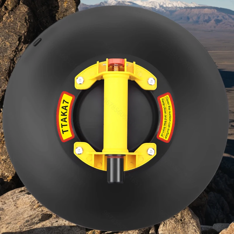 Ventosa de elevación de vidrio, chasis grande de 350KG y 14 pulgadas, mango de plástico, fácil de manejar vidrio, granito y parabrisas de coche, azul/amarillo