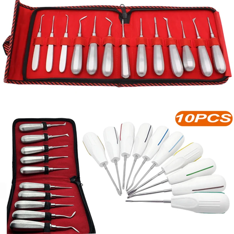 

Dental Extraction Elevator Set High-Quality Stainless Steel Root Elevator Minimally Invasive Forceps Dentist Instrument