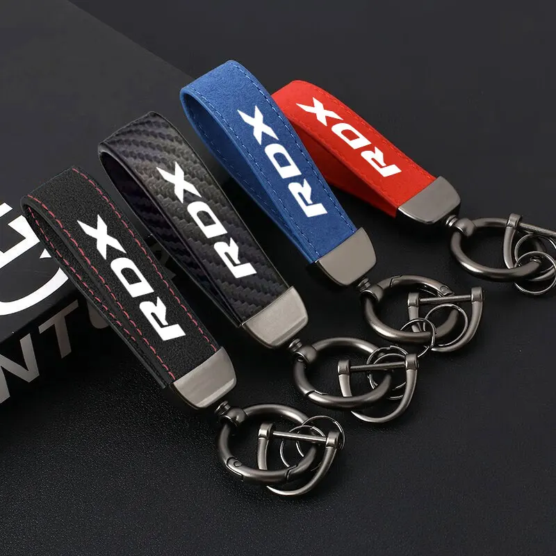 

Car Key Chain Suede KeyChain Detachable Metal 360 Degree Rotating Buckle For Men Women Gift For Acura RDX Car Accessories