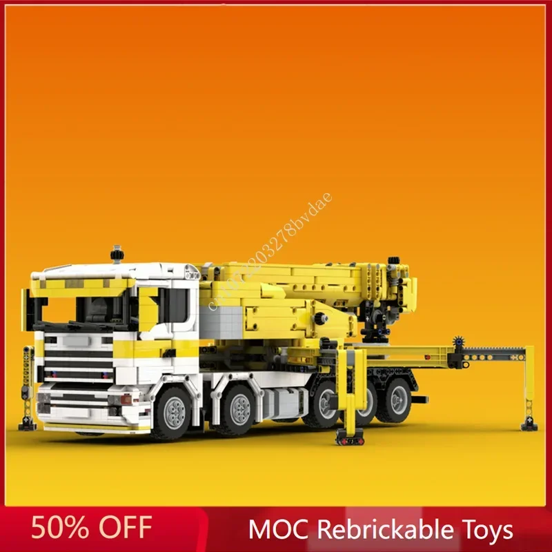 3517PCS MOC City Transportation  164L heavy duty crane truck Model Building Blocks Bricks DIY Education Creative Puzzle Toys