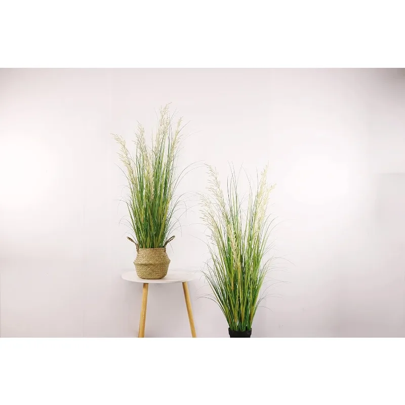 Artificial Plant, 47in Tall, 2pk Grass, Faux House Plant in Pot, Indoor Decorative Flowers & Plants, Housewarming Gift