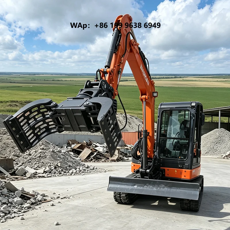 Industrial Hydraulic Block Clamp Excavator Accessory for Square Stone Installation with Easy Quick Mount Feature