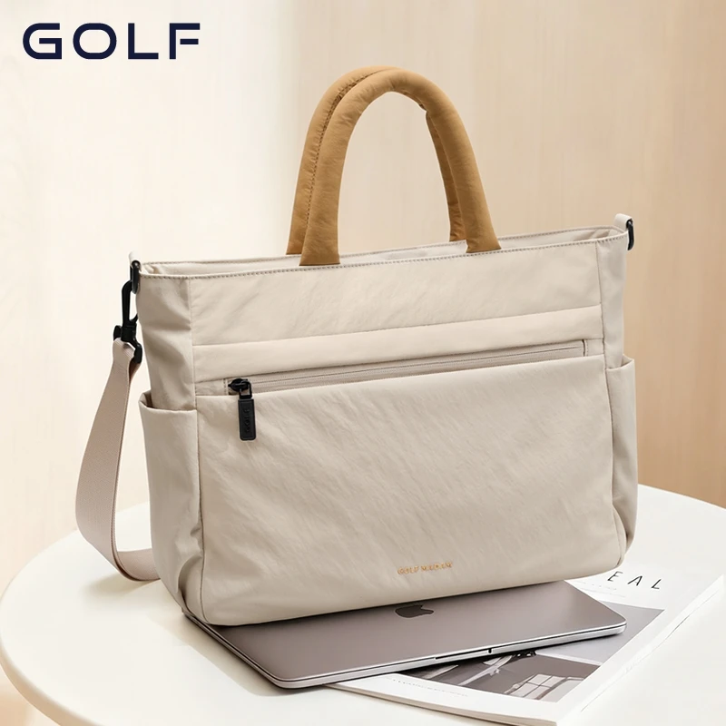 

Сумка для ноутбука GOLF для женщин, портативная модная деловая сумка, простая цветная сумка-портфель, сумка-тоут для ноутбука 15 дюймов, водонепроницаемая.