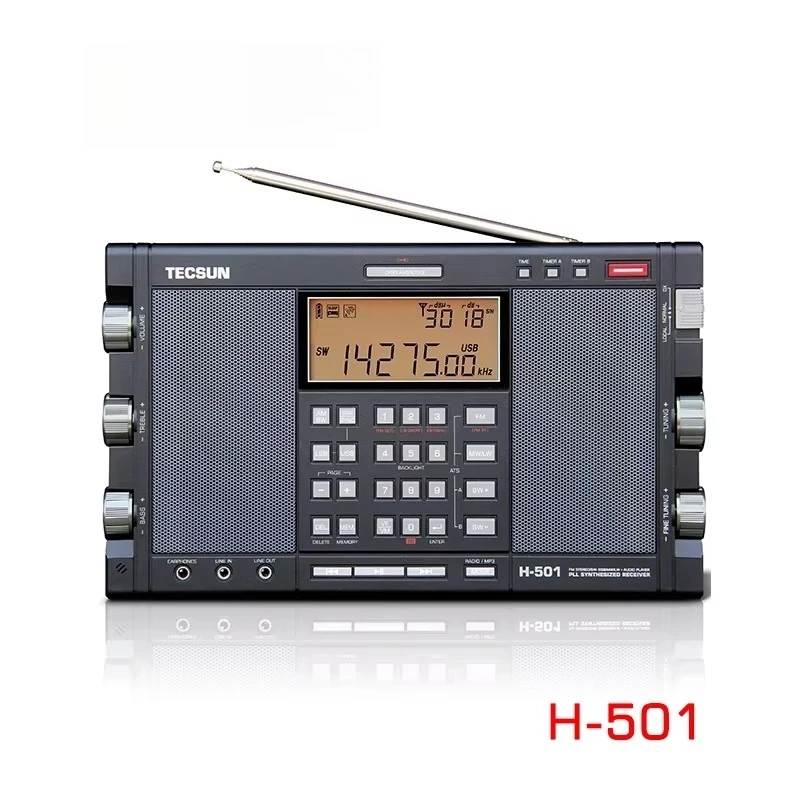 H-501 FM 87-108MHz MW 522-1620KHz Tuning Method Digital TF Card LCD Display Rechargeable Battery Tabletop Portable Radio