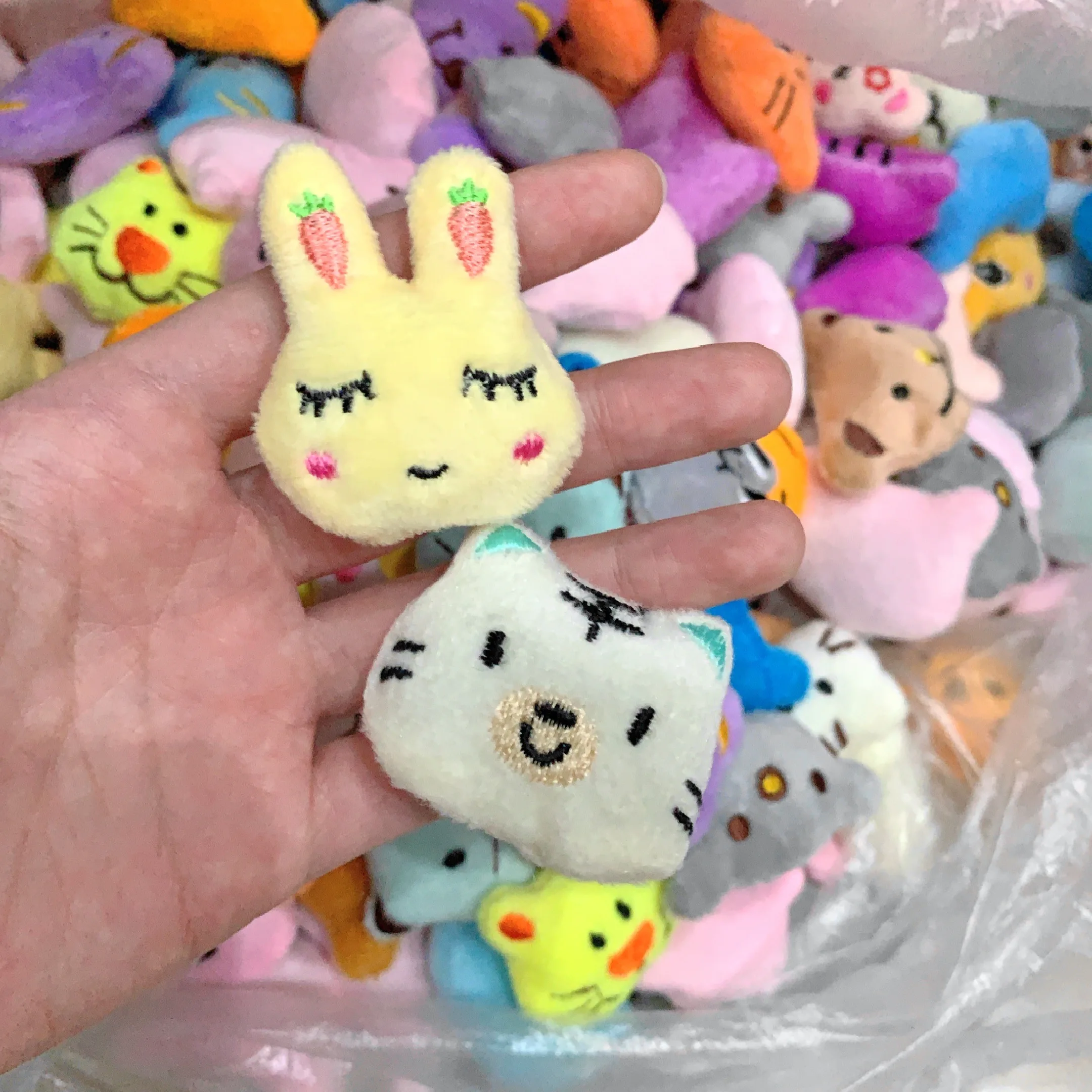 20/40pc Cute Animal Plush Doll Cartoon Rabbit Bear Stuffed Toy Soft Plush Toy Mini Claw Machine Doll Accessories Toy Girl Gift