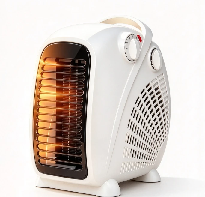 Ortable Electric Space Heater 2000W PTC Ceramic Fast Heating Mini Desk Fan Heater Office Bedroom Energy Saving Thermostat Quiet