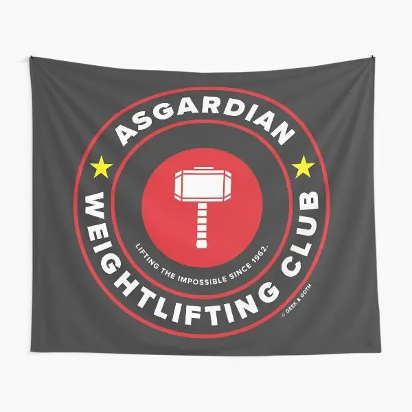 Asgardian Weightlifting Club  Tapestry Blanket Hanging Mat Art Printed Colored Home Wall Living Beautiful Travel Towel Decor