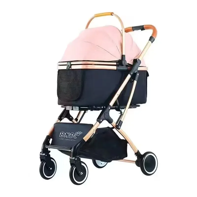 Pet Stroller with Detachable Carrier Pet Trolley Carrier with Wheels Expandable Pet Carrier Rolling for Dogs and Cats