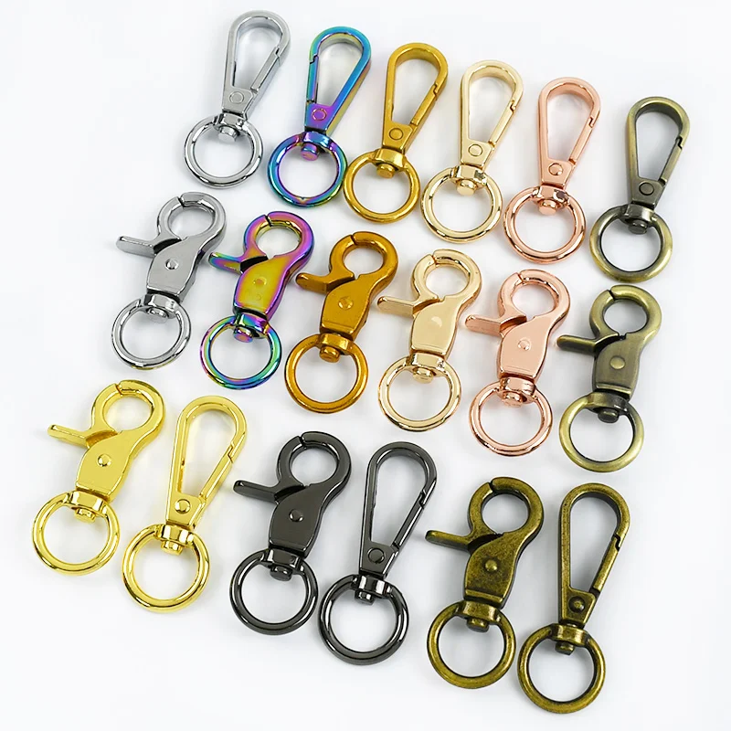 

5/10/20/30/40/50Pcs 13mm Swivel Carabiner Small Metal Buckles Clip Accessories for Handbags Trigger Lobster Hook Clasp Supplies