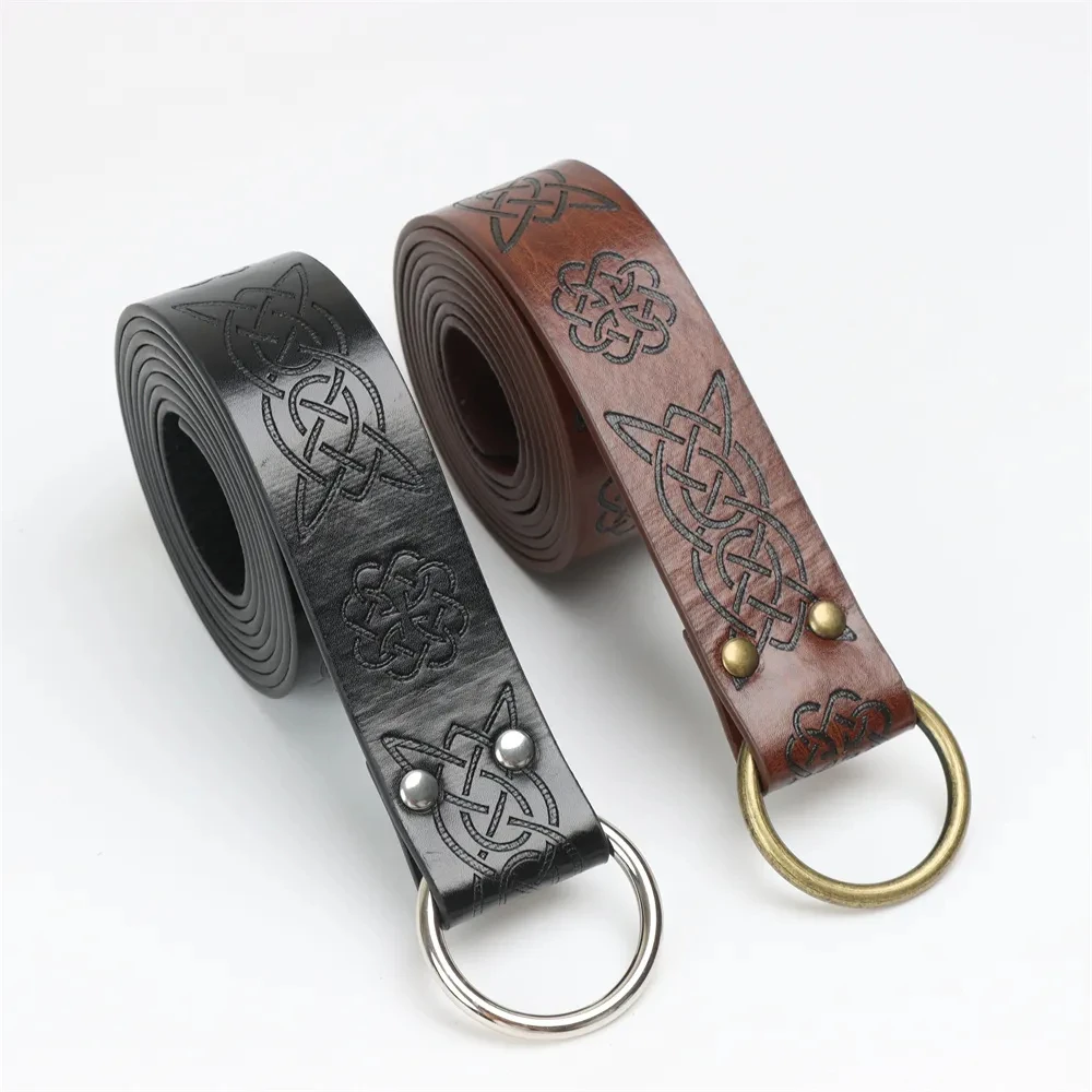 Damen Retro PU-Leder Taillengürtel Gothic Punk Verstellbarer Gürtel mit Muster Hohlgürtel Freizeitgürtel Modisches Hosen-Accessoire