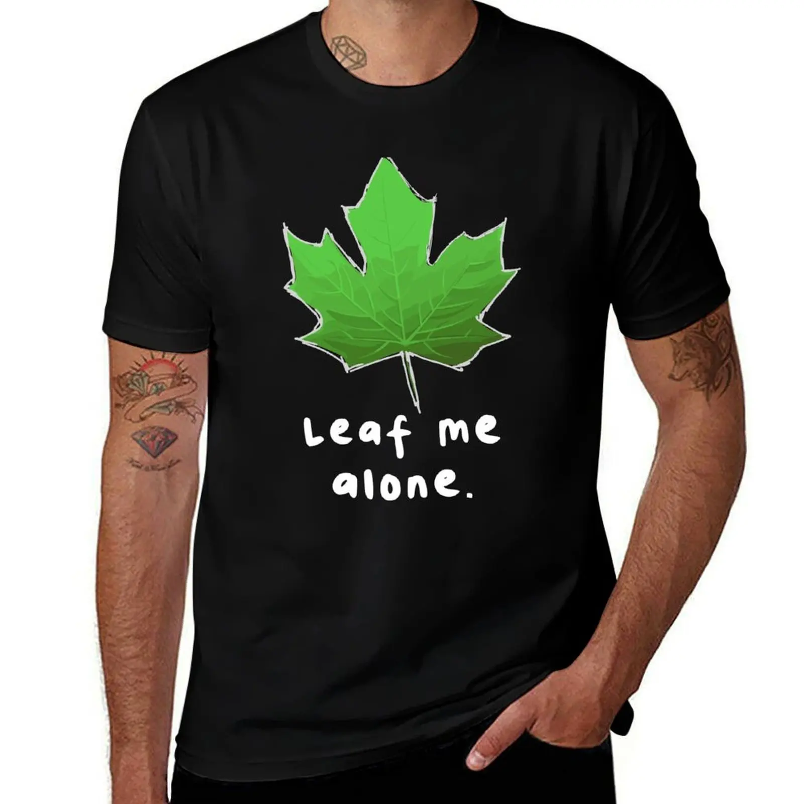 

Leaf Me Alone ....... футболка баскетбольные футболки с рисунком customs черная футболка в стиле аниме мужская футболка с графикой