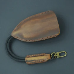 Porte-clefs en cuir véritable pour femmes au foyer, pochette de rangement pour clés de voiture