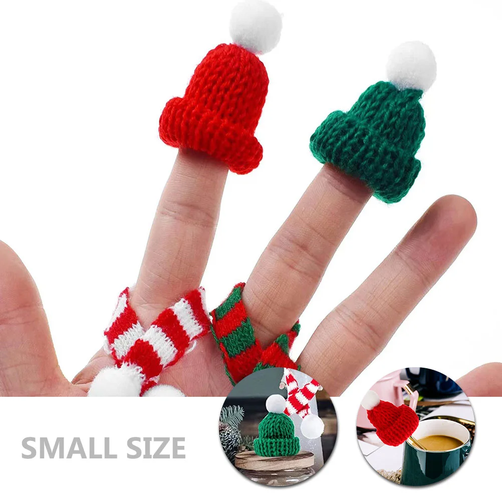 24 ชิ้น Candy Decor Mini Beanie หมวกเล็กๆเครื่องประดับคริสต์มาส Xmas ขวดเด็ก