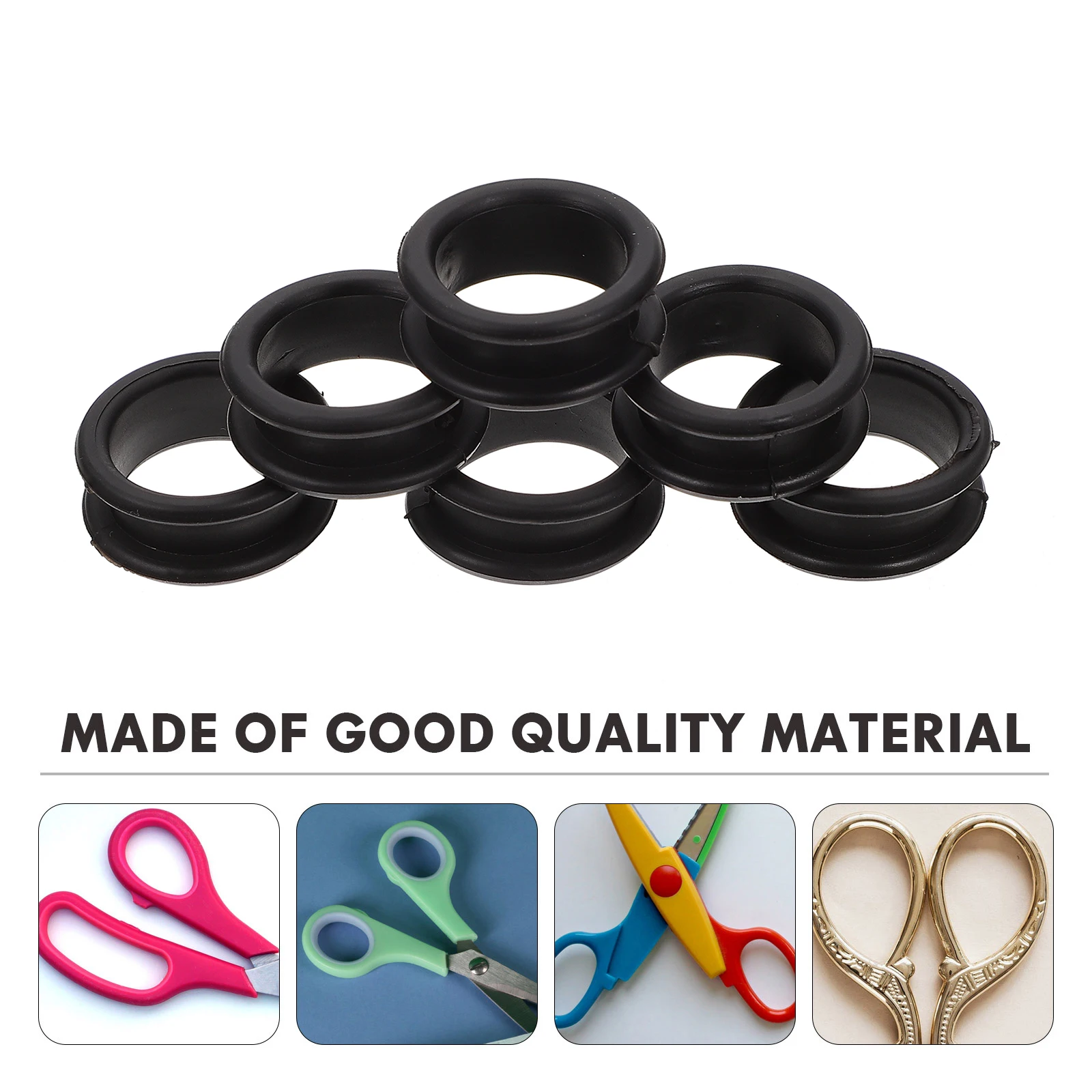 

10pcs Hair Scissor Finger Rings Silicone Pet Shears Protector Comfort Anti Skid Rings for All Scissors Dog Accessories Grooming