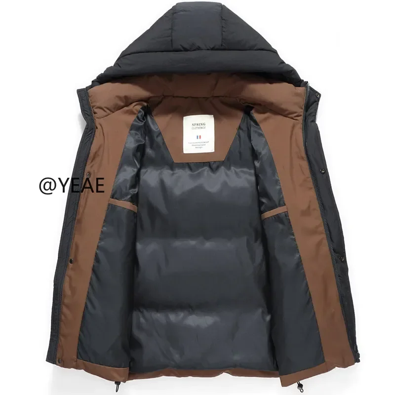 YEAE Krótka kurtka puchowa Kurtki z kapturem Designerska odzież męska Męska kurtka puchowa na zimę Casual Man Sack Duck Down Padding Coat