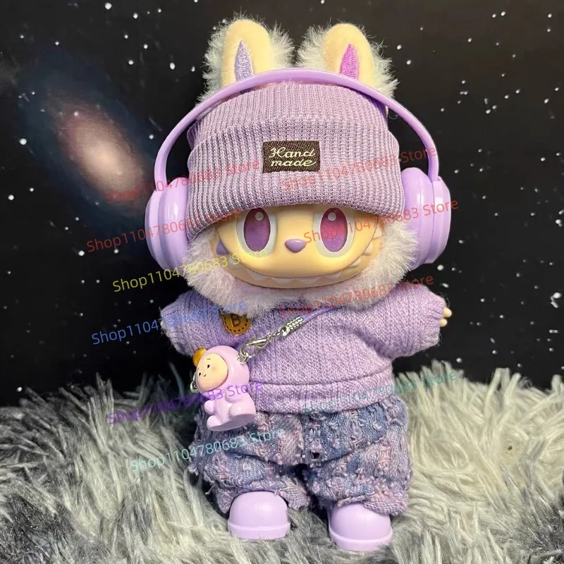 

LABUBUDON Cute Cartoon Doll Purple Outfit Set Accessories 17CM Doll Suitable for Girls' Favorite Gift Clothes Only